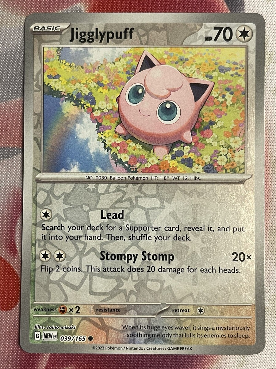 Pokmon TCG Jigglypuff Scarlet & Violet-151 039/165 Reverse Holo Common Pokmon TCG Jigglypuff Scarlet & Violet-151 039/165 Reverse Holo Common