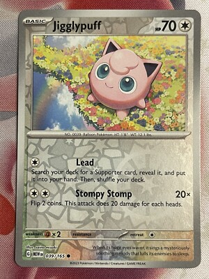 Pokmon TCG Jigglypuff Scarlet & Violet-151 039/165 Reverse Holo Common |  eBay