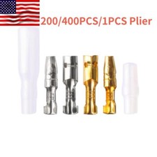 200/400Pcs 4.0mm Bullet Terminal Car Electrical Male Female Wire Crimp Connector