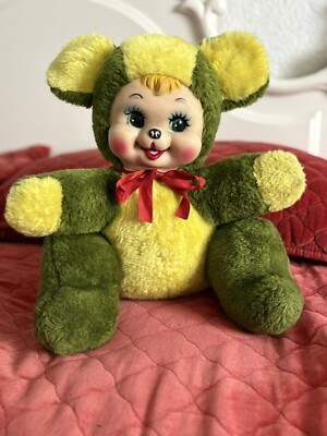 Vintage rubber face plush Bear