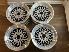 Bmw E39 Style 5 Bbs Rc090 17x8 Et20 5x120 Oem Set Of Four With Center Caps