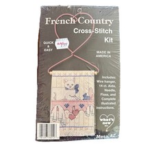 Vintage Cat Kitten Cross Stitch Kit With Wire Hanger New Embroidery Craft Easy