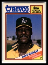1988 Topps Revco League Leaders #29 Dave Stewart