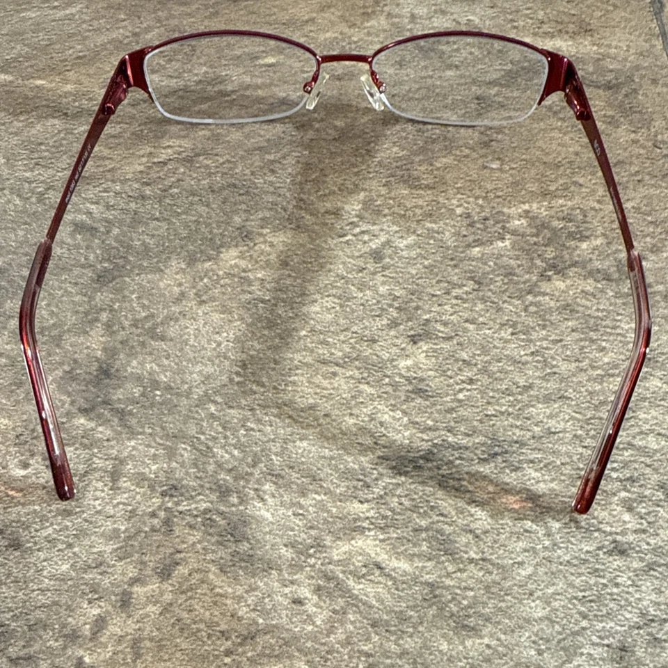 Marco de gafas para mujer ECO Optics 1063 rojo medio borde bisagra flexible 52-17-135-27 mm Foto 3 de 4