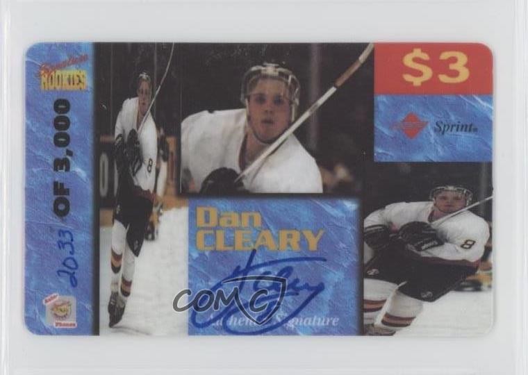 1995 Auto-Phonex Calling Card $3 Signatures /3000 Daniel Cleary Dan #15 Auto no9