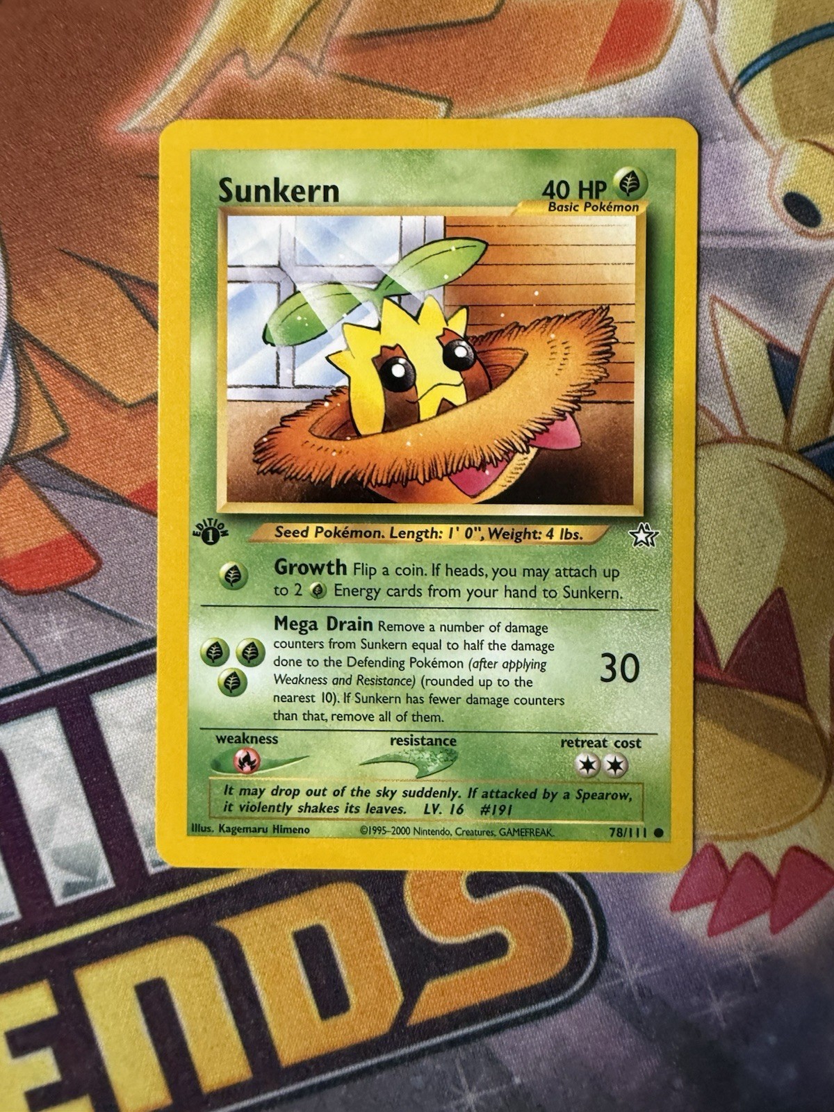 Sunkern 78 Neo Genesis 1st Edition Common Pokemon Card NM