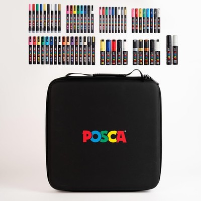 Posca Exclusive Acrylic Paint Markers Gift 1 Count (Pack of 62), Multicolor