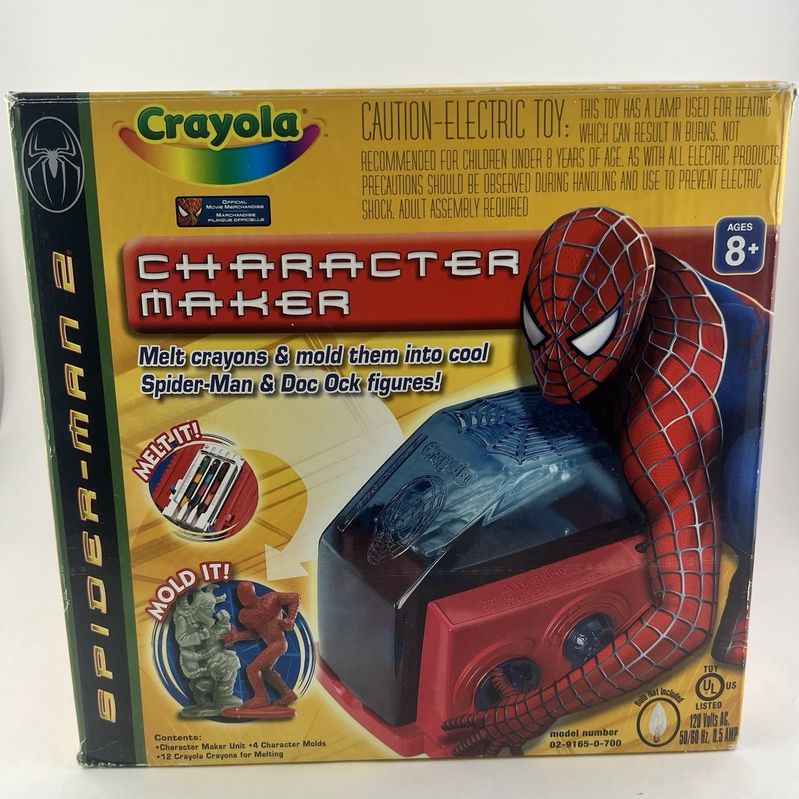 Y2K CRAYOLA SPIDER-MAN 2 Character Maker Children's Toy Elec