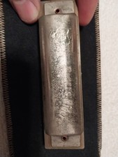 Band Master Bb Diatonic Harmonica Silver/White Matte Metal/Plastic w/ Bag