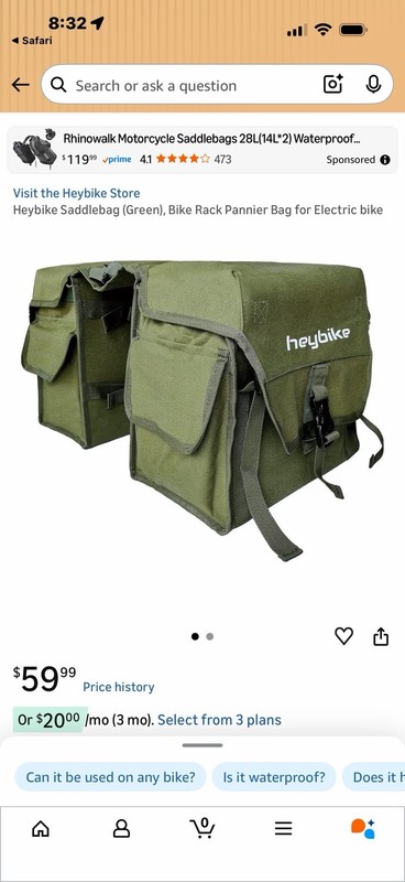 Heybike E-bike Saddle Bags