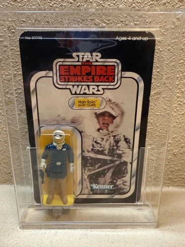🔥 Vintage Star Wars Han Solo Hoth Outfit ESB 32 Back MOC Clear Bubble Empire