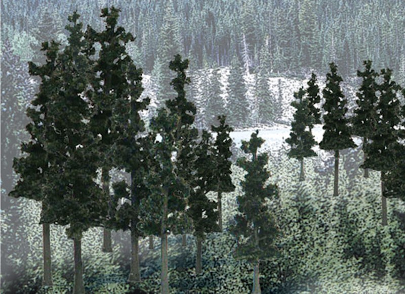 Woodland Scenics TR1582 Value Trees Conifer 6-8in. (12) | eBay