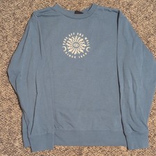 VANS Off The Wall Blue Graphic Print Crewneck Pullover Sweatshirt Medium