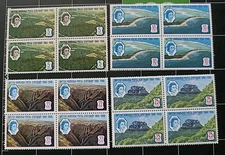 British Honduras SC 200-203 MNH Blocks of 4 1966 Queen Elizabeth II. E25-26