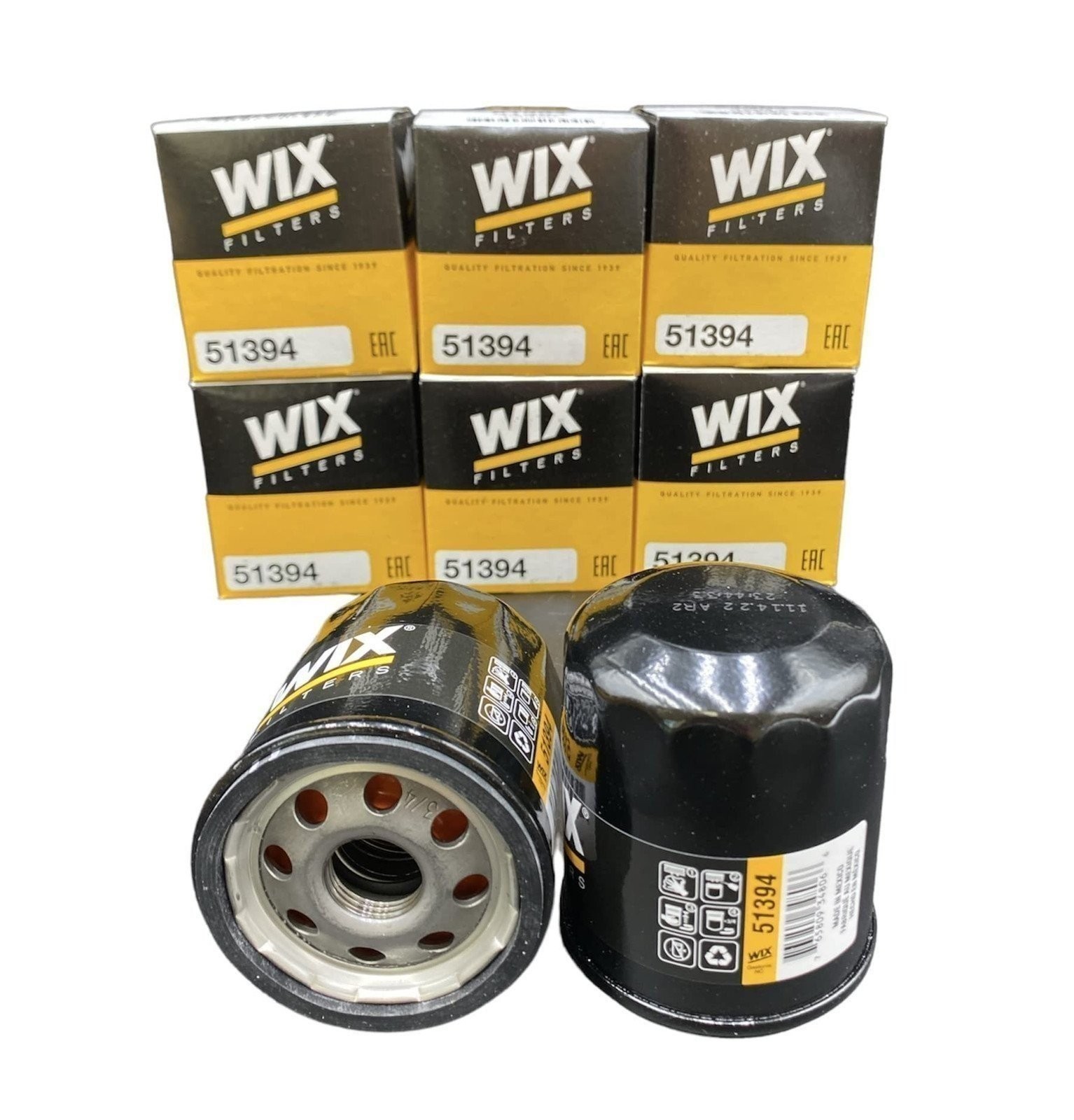 51394 Wix Oil Filter Replace GMC 25161880, Toyota 90915-03001 (6Pack)