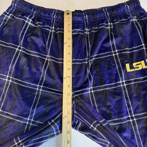 NWT LSU Pajama Pants Men’s XL Plaid Purple College Football Tigers Louisiana NEW - Picture 7 of 12