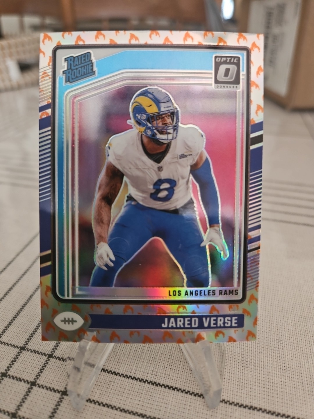 2024 Panini Donruss Optic - Rated Rookie Jared Verse #242 Fire Prizm (RC)