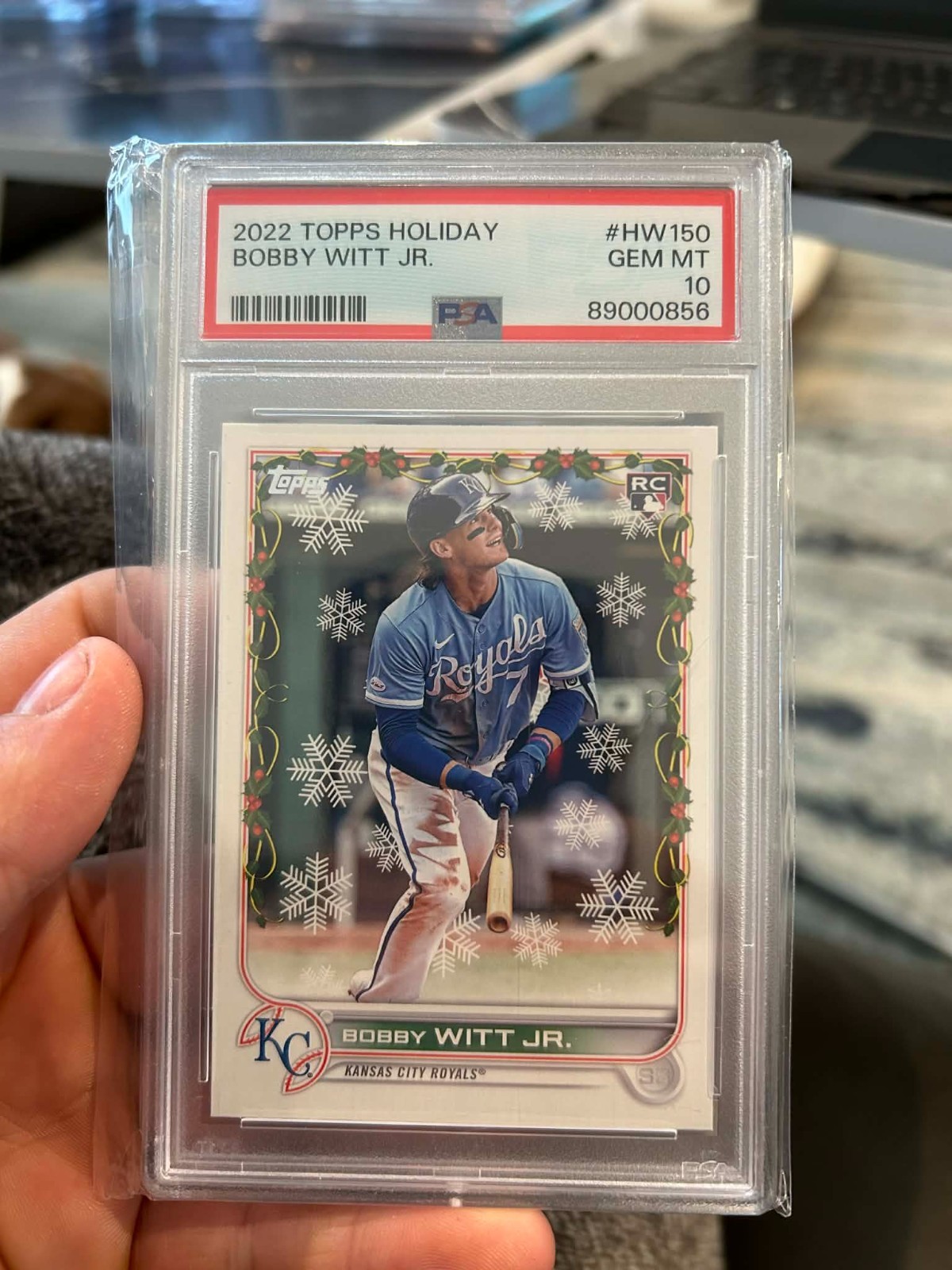 2022 Topps Holiday - Bobby Witt Jr. #HW150 Metallic (RC) PSA 10