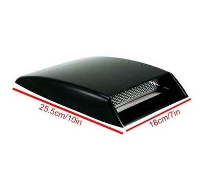 Universal Car Decorative Air Flow Intake Hood Scoop Vent Turbo Bonnet Cover C...