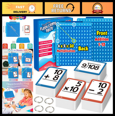 Math Flash Cards & Board Set - Multiplication, Addition, Subtraction, Division G