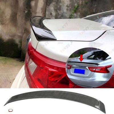 Rear Spoiler Trunk Wing Fits Nissan Maxima 2016-2023 (Carbon Fiber Style Sporty)