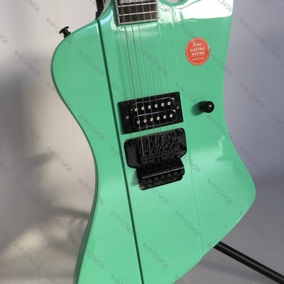 Special Offset Electric Guitar Gloss Green Single Humbucker Double Lock Tremolo