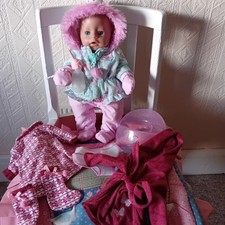 ??Babyborn Bundle Original Snowsuit Bottle Glitter Potty & Extra Bedtime Outfit 