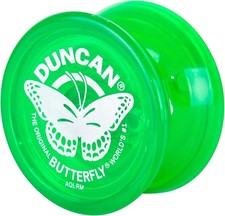 Duncan Toys Butterfly Yo-Yo, Beginner Yo-Yo with String, Steel Axle and Green