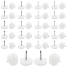 Unlorspy 100 Pcs White Nail on Furniture Glides, 19mm/3/4