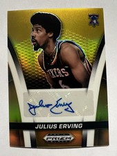 2024-25 Prizm Black Julius Erving Auto 6/10 Gold Flashback #FB-ERV Jersey Number