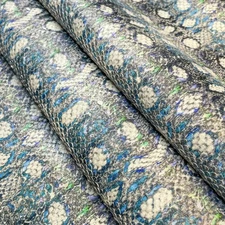 Blue-Gray Spotted Snake Print Lambskin 0.9 mm // 2.25 oz RIVER SNAKE 1380,