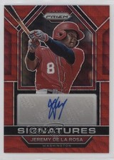 2023 Panini Prizm Signatures Ruby Wave Prizm Jeremy De La Rosa #SIG-JR Auto 1u6