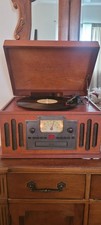 Crosley Turntable Stereo System w/ AM/FM Radio, CD Player, Brown