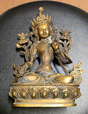 19th century  Bronze Seated White Tara Statue