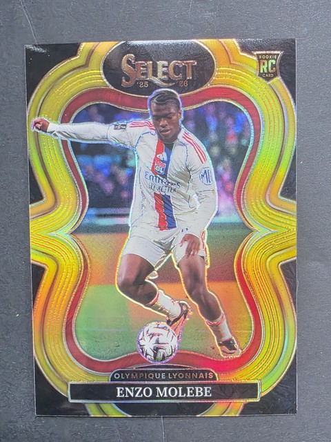 2022 Panini Select Ligue 1 Enzo Molebe RC Gold Prizm 10/10 Lyon