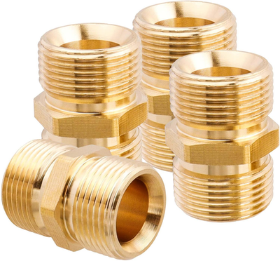 #ad 4Pcs Pressure Washer Hose Adapter M22 14mm Male Coupler 5000PSI Power Washer... $23.23