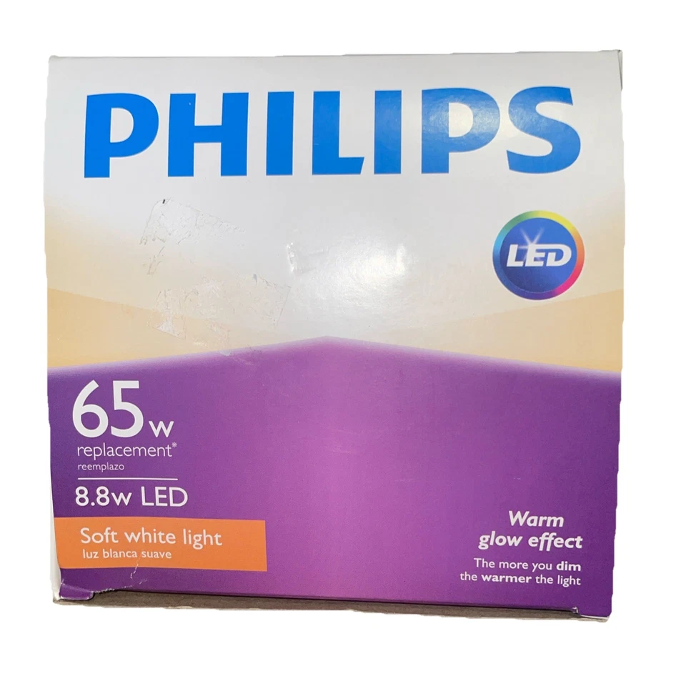 Philips 8.8w=65W Soft White BR40 Dimmable LED Warm Glow Flood Bulb - Image 3 of 3
