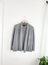 Tahari M Gray 100 Cashmere Cardigan Sweater Women  s Medium
