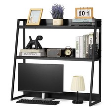Uimoso Desktop Bookshelf Desktop Storage Organizer2-Tier for Office Home Black