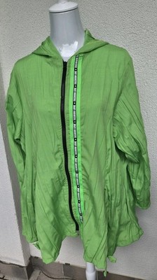 Titel: Vincenzo Allocca Jacke Gr. 44/46 Grün Kapuze Lagenlook Oversize