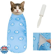 Supet Cat Wrap for Cutting Nails, Self-Adhesive Cat Grooming Wrap, Anti-Scrat