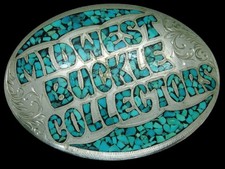 TJ01170 VINTAGE 1970s  MIDWEST BUCKLE COLLECTORS  SOUTHWESTERN DESIGN BUCKLE