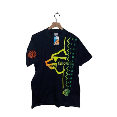 1990 Vintage Bear Brothers Yellowstone Grizzly Art Artwork Black Shirt 90s VTG L