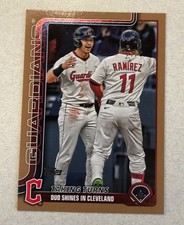 Steven Kwan Jose Ramirez Cleveland 2025 Topps Update Gold #ed/2025 #US26