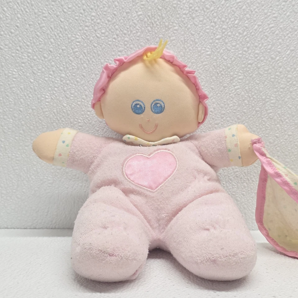 Muñeca bebé Little Tikes vintage 1994 tela de felpa rosa con manta Lovey Foto 2 de 4