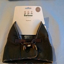 Barbour Wax Step-In Dog Harness Olive. Large.
