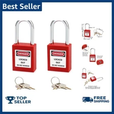 Candados De Seguridad Lockout Tagout Lock-Loto Con Llaves Diferentes 2Pcs NEW US