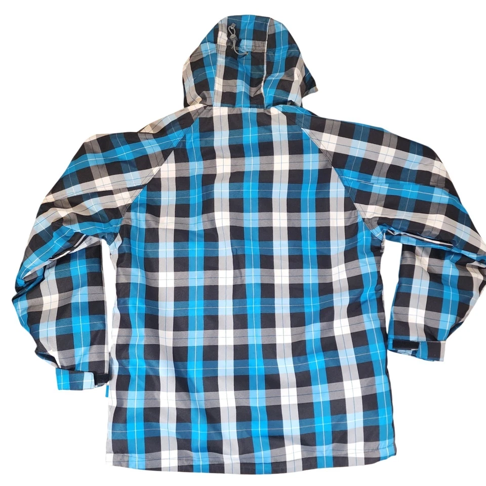 Ripzone Men's Plaid Ski Snowboard Jacket Waterproof Insulated Blue Core 5000mm - Image 2 of 4