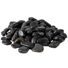 Zierkies Dekosteine schwarz poliert 20 kg, Ki...