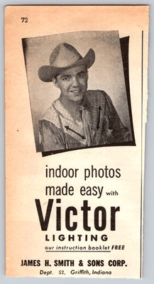 1954 Print Ad  James H Smith & Sons Griffith Indiana Victor Lighting Photos